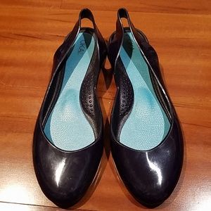 Navy oka-b sling backs